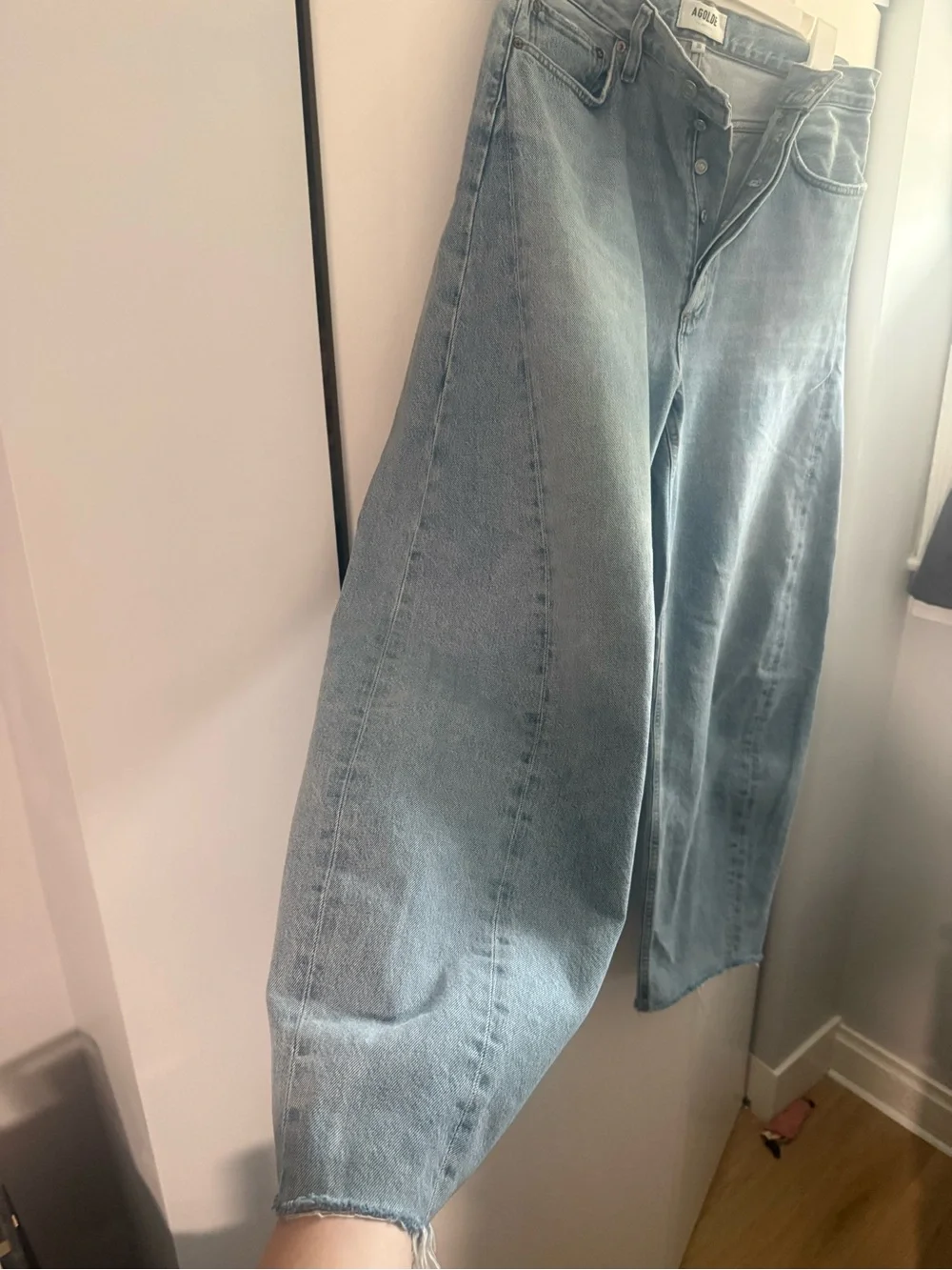 AGOLDE Luna pieced barrel jean